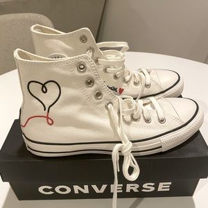 Converse high tops “Made with love” edition.
